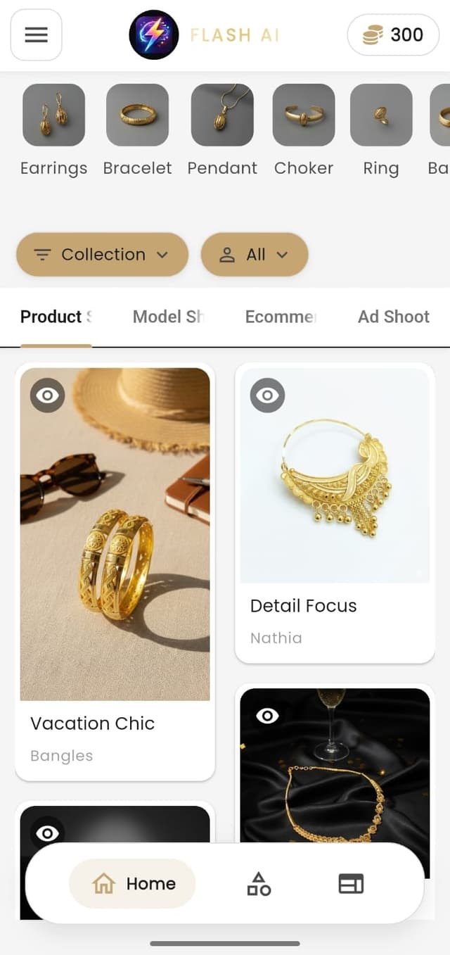 Flash AI - Browse jewellery templates and collections
